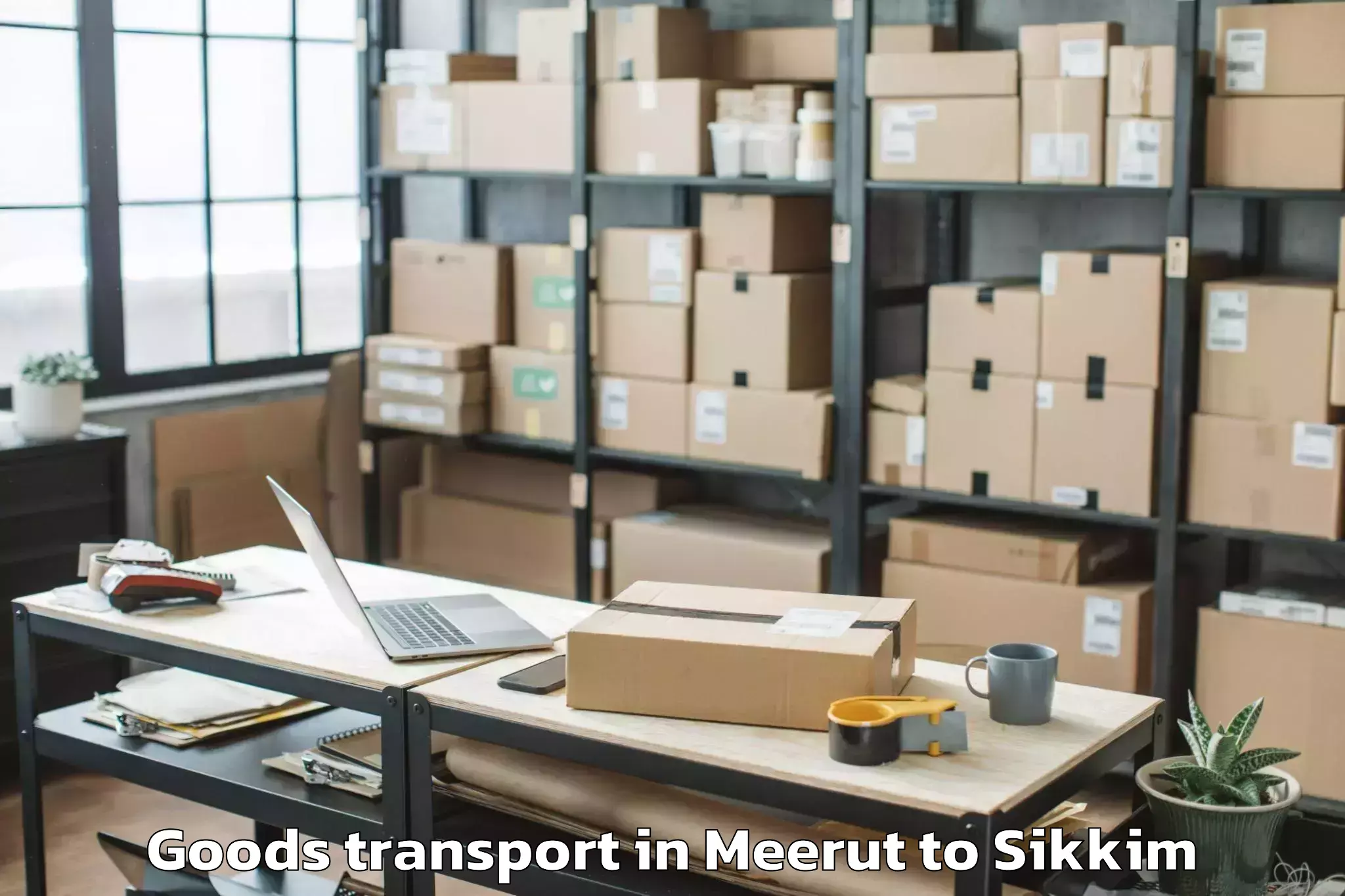 Easy Meerut to Gangtok Goods Transport Booking